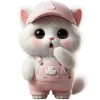 🫢 Эмодзи «Розовый котенок» для Telegram