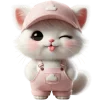 😛 Эмодзи «Розовый котенок» для Telegram