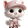 🛴 Эмодзи «Розовый котенок» для Telegram