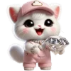 💎 Эмодзи «Розовый котенок» для Telegram