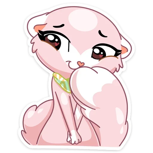 ☺️ Стикер «И третий стиль этого пака - Розовая Нура» для Telegram