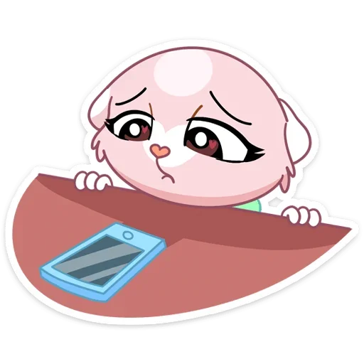 ☹️ Стикер «И третий стиль этого пака - Розовая Нура» для Telegram