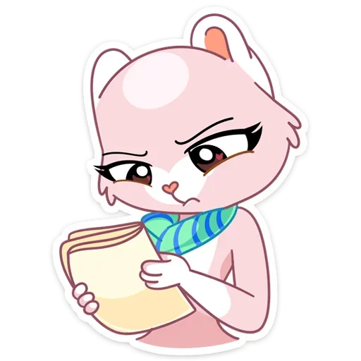 ☹️ Стикер «И третий стиль этого пака - Розовая Нура» для Telegram