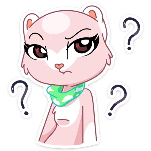 ❓ Стикер «И третий стиль этого пака - Розовая Нура» для Telegram