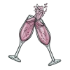 🥂 Эмодзи «Pink summer» для Telegram
