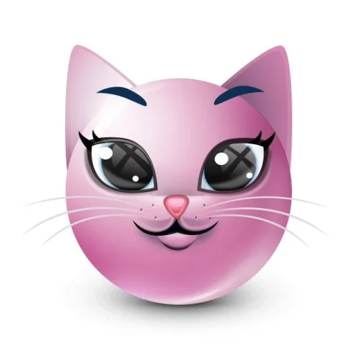 😺 Стикер «Pink faces» для Telegram