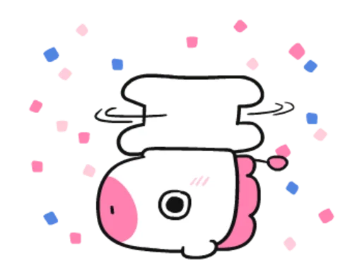 🕺 Стикер «? Pink BT21» для Telegram