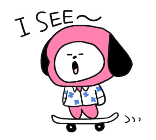 😑 Стикер «? Pink BT21» для Telegram