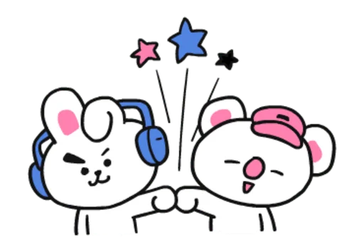 🤜 Стикер «? Pink BT21» для Telegram