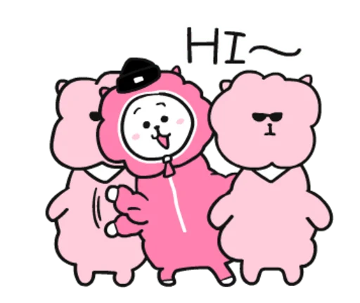 👋 Стикер «? Pink BT21» для Telegram