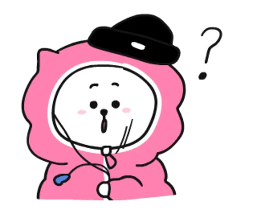 ❓ Стикер «? Pink BT21» для Telegram