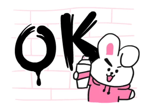 👌 Стикер «? Pink BT21» для Telegram
