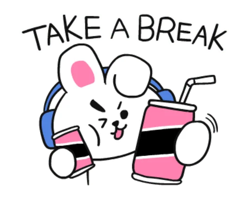 🥤 Стикер «? Pink BT21» для Telegram