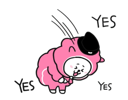 🙇‍♂ Стикер «? Pink BT21» для Telegram