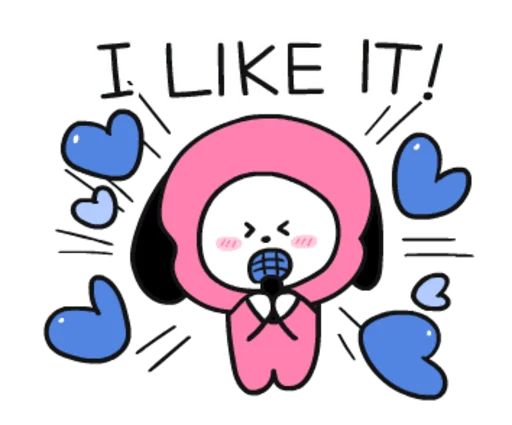 🥰 Стикер «? Pink BT21» для Telegram