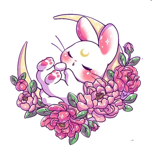 🌙 Стикер «Pink Bunny» для Telegram