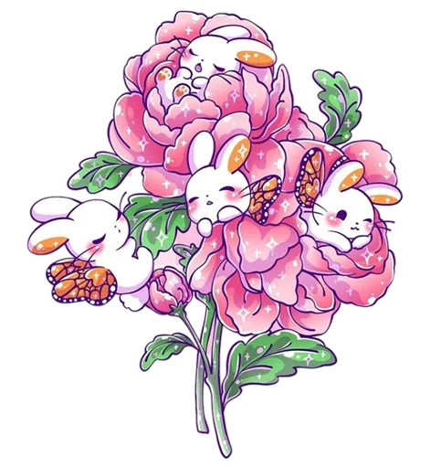💐 Стикер «Pink Bunny» для Telegram