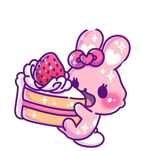 🍰 Стикер «Pink Bunny» для Telegram