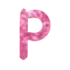 🤩 Эмодзи «Розовые буквы» для Telegram