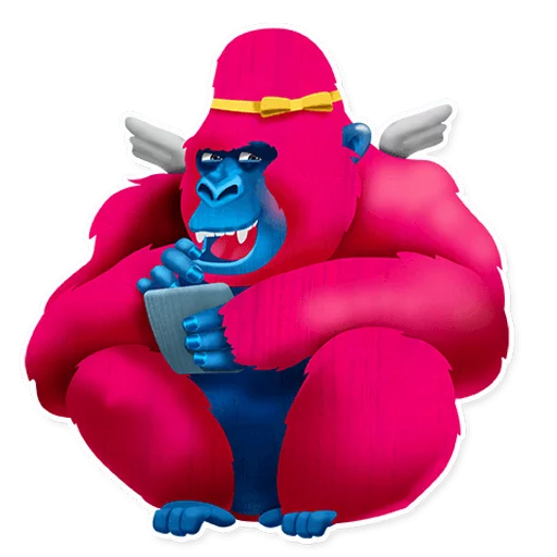 👀 Стикер «Pink Gorilla» для Telegram