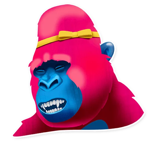 🤣 Стикер «Pink Gorilla» для Telegram
