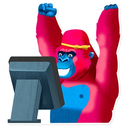 🙌 Стикер «Pink Gorilla» для Telegram
