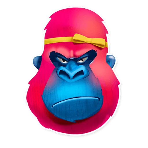 😠 Стикер «Pink Gorilla» для Telegram