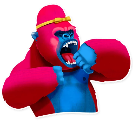 🗣 Стикер «Pink Gorilla» для Telegram