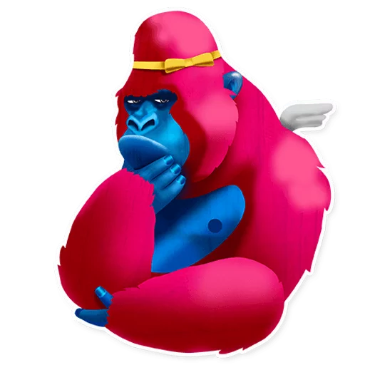 🤔 Стикер «Pink Gorilla» для Telegram