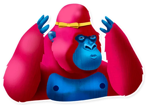🙌 Стикер «Pink Gorilla» для Telegram