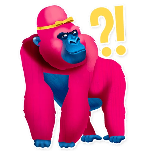 ⁉ Стикер «Pink Gorilla» для Telegram