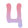 🦄 Эмодзи «Розово-синий градиентом, русские и английские» для Telegram