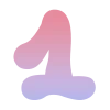 🦄 Эмодзи «Розово-синий градиентом, русские и английские» для Telegram
