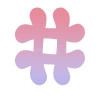 🦄 Эмодзи «Розово-синий градиентом, русские и английские» для Telegram