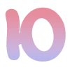🦄 Эмодзи «Розово-синий градиентом, русские и английские» для Telegram