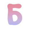🦄 Эмодзи «Розово-синий градиентом, русские и английские» для Telegram