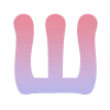 🦄 Эмодзи «Розово-синий градиентом, русские и английские» для Telegram