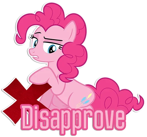 😗 Стикер «Pinkie Pink» для Telegram