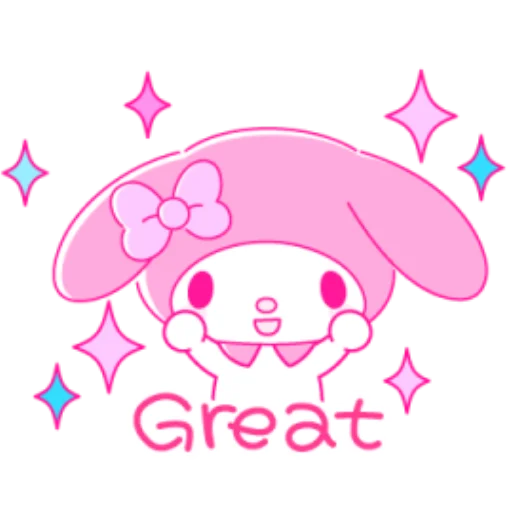 🔳 Стикер «Pink My Melody» для Telegram