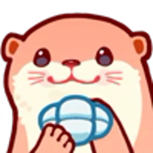 Стикерпак Pink Otter для Telegram