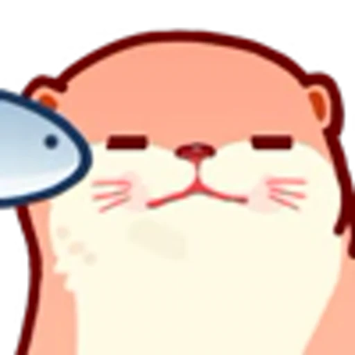 😒 Эмодзи «Pink Otter» для Telegram