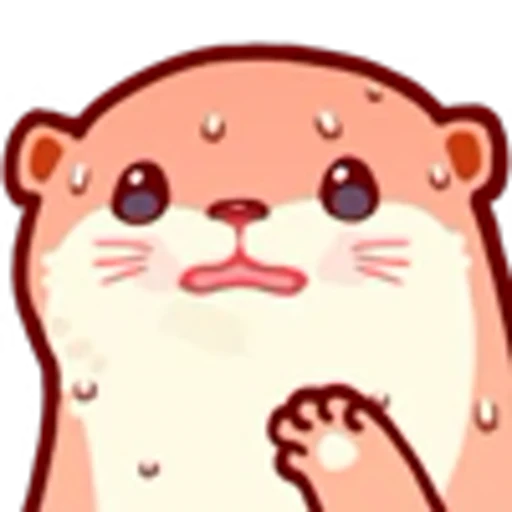 😰 Эмодзи «Pink Otter» для Telegram