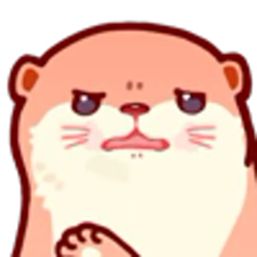 😒 Эмодзи «Pink Otter» для Telegram
