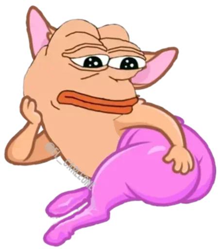 🙁 Стикер «Pink Pepe» для Telegram
