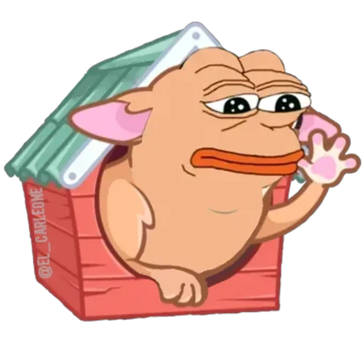 ☹️ Стикер «Pink Pepe» для Telegram