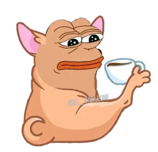 ☹️ Стикер «Pink Pepe» для Telegram