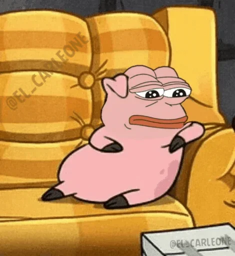 😕 Стикер «Pink Pepe» для Telegram
