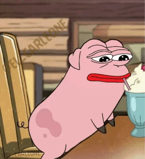 🙁 Стикер «Pink Pepe» для Telegram