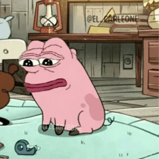 😕 Стикер «Pink Pepe» для Telegram