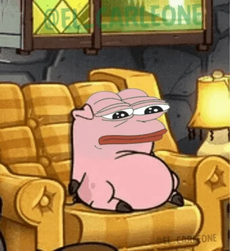 😕 Стикер «Pink Pepe» для Telegram